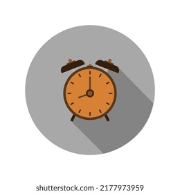 Alarm clock icon illustrated in vector