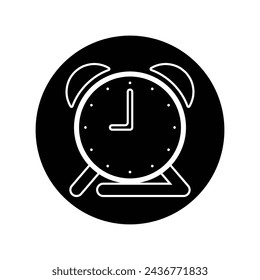 Alarm clock icon illustration symbol design