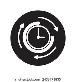 Alarm clock icon illustration symbol design