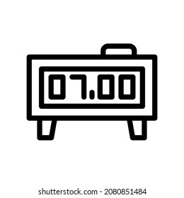 alarm clock icon illustration vector graphic