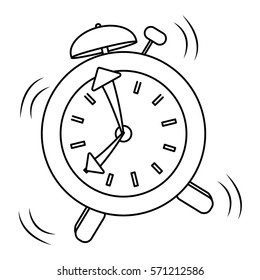 alarm clock icon image vector illustration design 