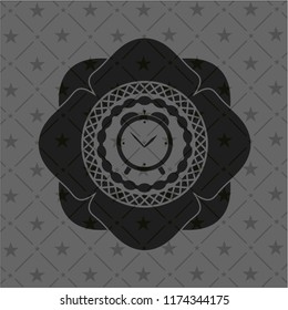 alarm clock icon inside dark badge