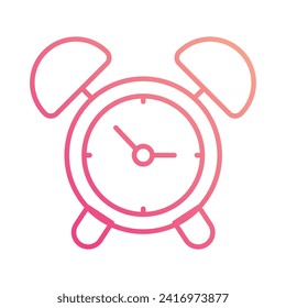 Alarm Clock icon isolate white background vector stock illustration
