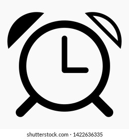 Alarm clock icon isolated minimal single flat linear icon for application and info-graphic. Commercial line vector icon for websites and mobile minimalistic flat design.