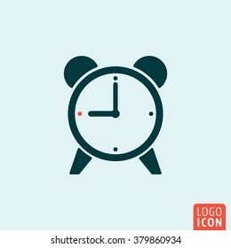 Alarm clock icon. Alarm icon isolated, minimal design. Vector illustration