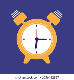Alarm clock icon isolated on blue background. Alarm clock icon for web site,app and logo. Creative concept,vector illustration eps 10