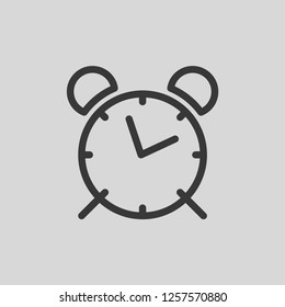 Alarm clock icon isolated on background. Clock symbol modern, simple, vector, icon for website design, mobile app, ui. Vector Illustration