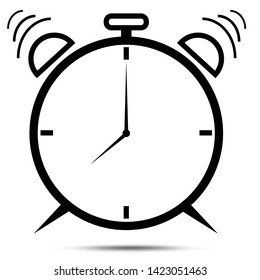 Alarm clock icon isolated on white background simple line outline style alarm clock ringing icon abstract design vector