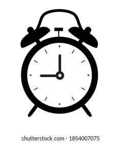 Icono de reloj de alarma aislado en fondo blanco. EPS10 de ilustración vectorial