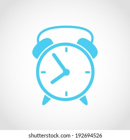 Alarm Clock Icon Isolated on White Background