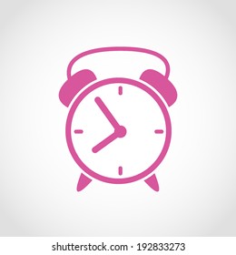 Alarm Clock Icon Isolated on White Background
