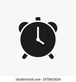 Alarm clock icon isolated on white background.