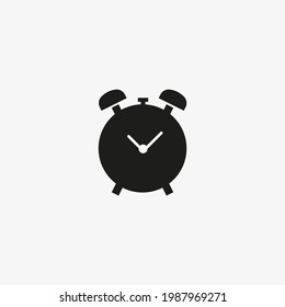 Alarm clock icon isolated on white background.