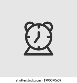 Alarm clock icon isolated on white background