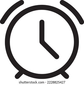 Alarm clock icon isolated on white background - linear style.