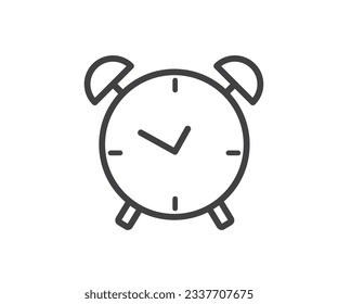 Alarm clock icon isolated on white background. Flat design. Vector illustration