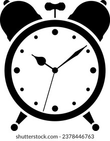 The alarm clock icon isolated on white background