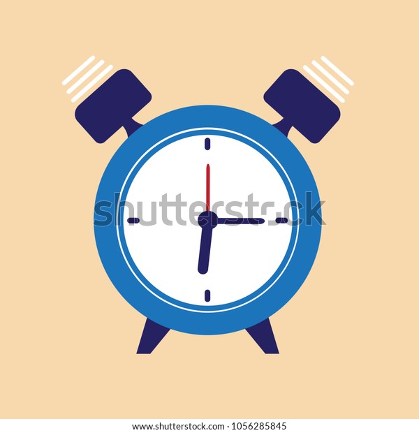 Alarm Clock Icon Isolated On Beige Stock Vector Royalty Free