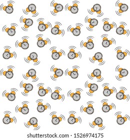 Alarm clock icon isolated seamless pattern on white background. Alarm clock sign. Alarm clock. Vector Illustration