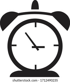 Alarm clock icon isolated Watch object time office symbol