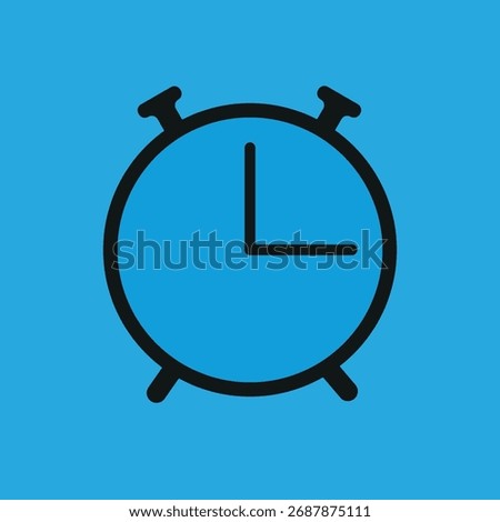 alarm clock icon with lightning bolt symbolizing urgency and power in black outline