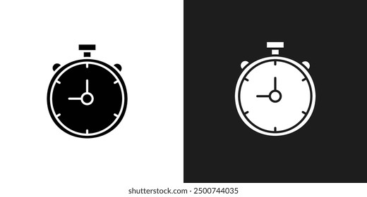 Alarm clock icon line art vector