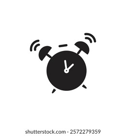 Alarm clock icon Line Art Logo set