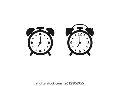 alarm clock icon line design