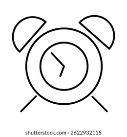 Alarm clock icon. line and glyph alarm clock. Time Symbol.