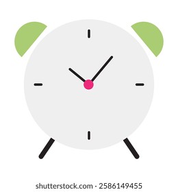 alarm clock icon in linear color