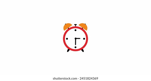 alarm clock icon logo design