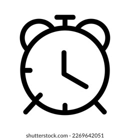 alarm clock icon or logo isolated sign symbol vector illustration - high quality black style vector icons