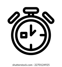 icono de reloj de alarma o logotipo símbolo de signo aislado ilustración vectorial - iconos vectoriales de estilo negro de alta calidad
