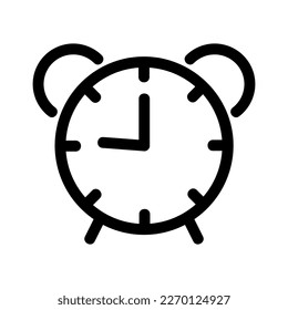 alarm clock icon or logo isolated sign symbol vector illustration - high quality black style vector icons