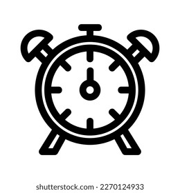 alarm clock icon or logo isolated sign symbol vector illustration - high quality black style vector icons