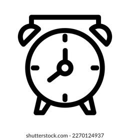 alarm clock icon or logo isolated sign symbol vector illustration - high quality black style vector icons