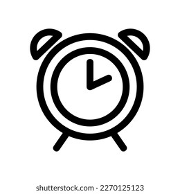 alarm clock icon or logo isolated sign symbol vector illustration - high quality black style vector icons