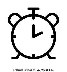 icono de reloj de alarma o logotipo símbolo de signo aislado ilustración vectorial - iconos vectoriales de estilo negro de alta calidad
