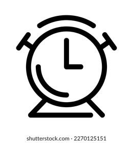 icono de reloj de alarma o logotipo símbolo de signo aislado ilustración vectorial - iconos vectoriales de estilo negro de alta calidad