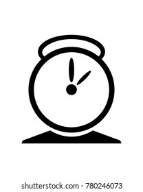 alarm clock icon logo vector