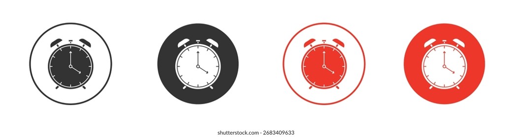 Ícone do despertador Logotipos. Modelo de design de ícone de vetor plano