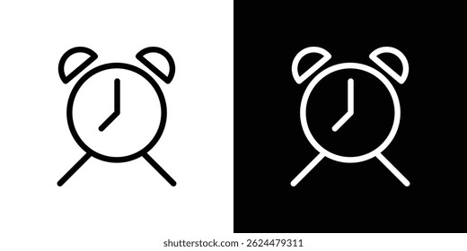 Alarm clock icon. Logotype vector set