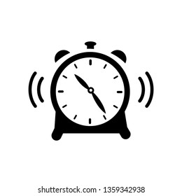 alarm clock icon map pin on white background.  Alarm Clock Snooze Button Icon