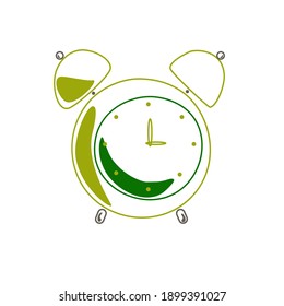 Icono de reloj de alarma. Diseño mínimo.