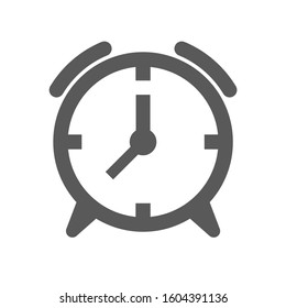 Alarm clock icon. Minimalistic performance. Isolated vector on a white background.