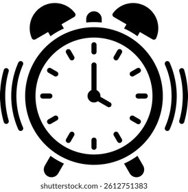 Alarm Clock Icon Mixed Vector Illustration
