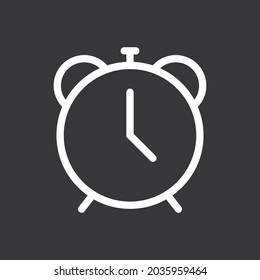 alarm clock icon on grey background