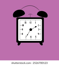 Icono del reloj despertador en un fondo claro. .eps