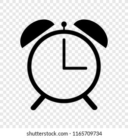 Alarm clock icon on transparent background