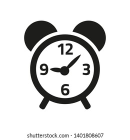 Alarm clock icon on white background. Vector Illustration
